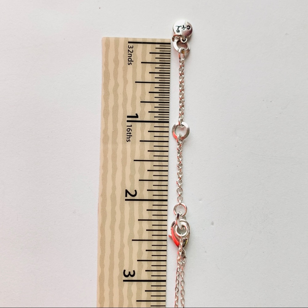 Silver Tone Geometric Interlocking Circle Necklace - image 6